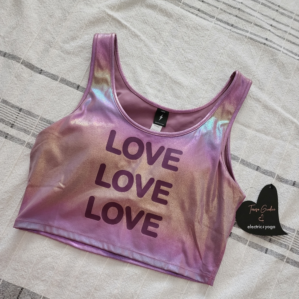 Electric Yoga Women's Large Lilac Love Sports Bra